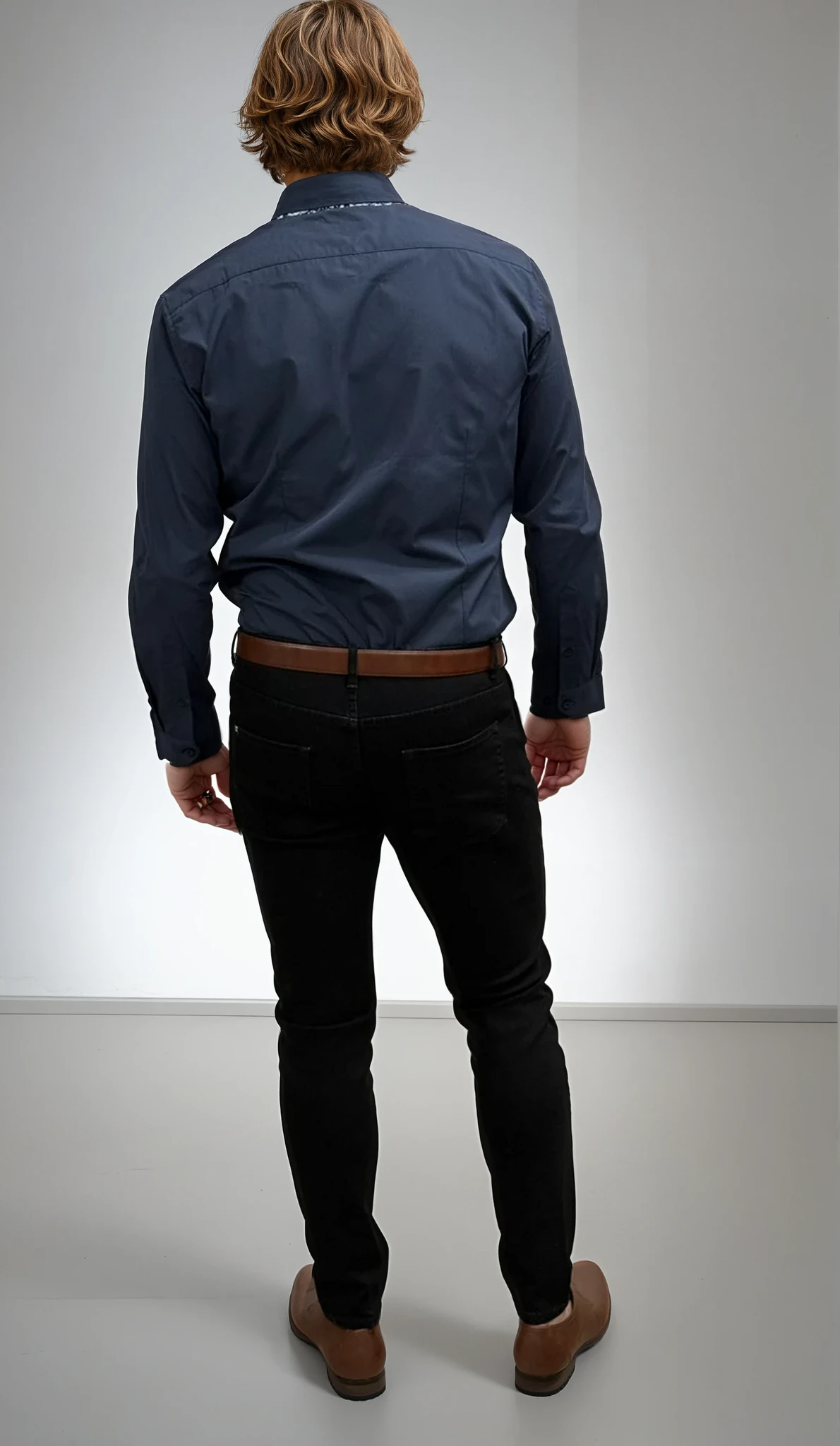 THORPE - LONG SLEEVE COTTON STRETCH SHIRT