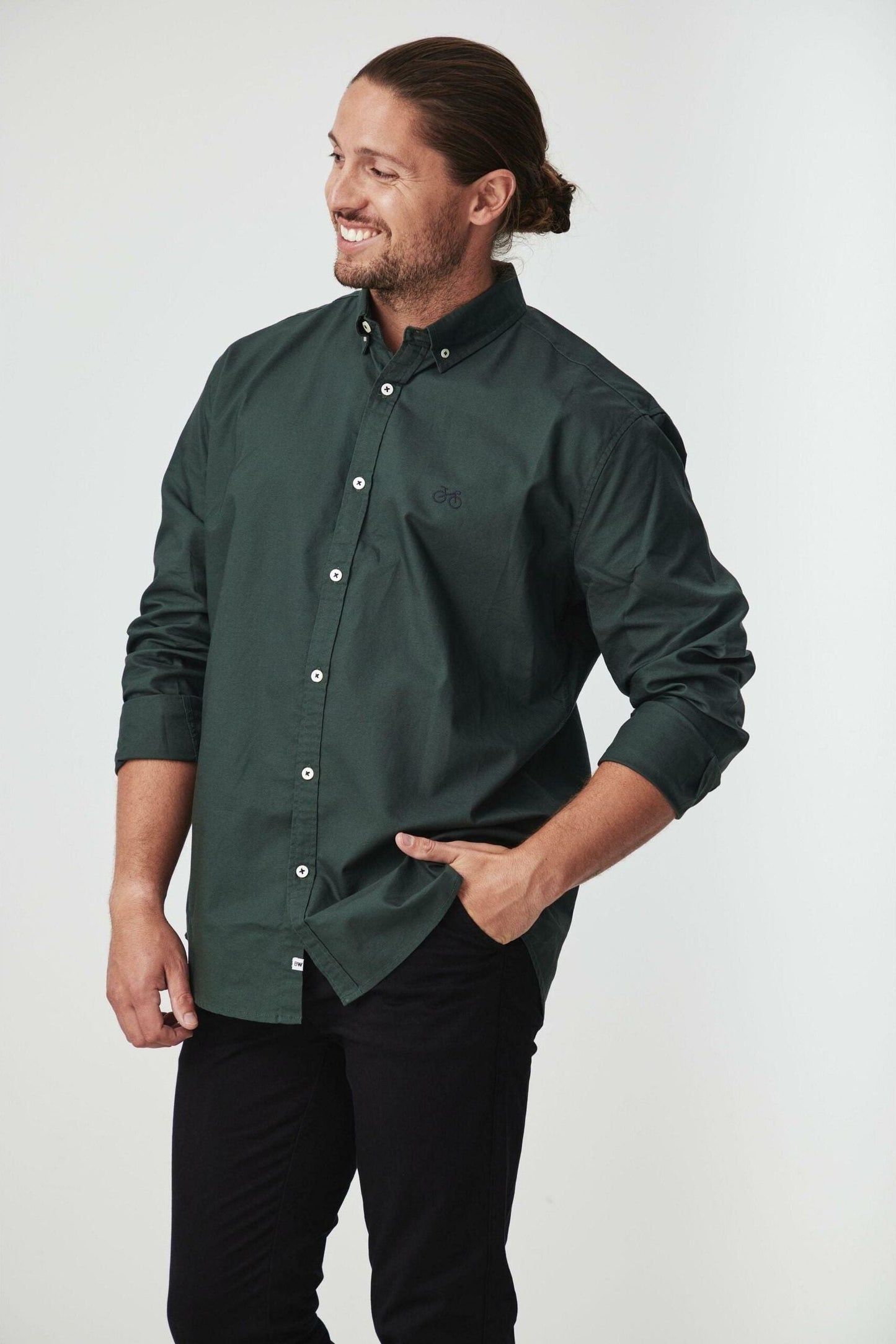 REEDY GREEN OXFORD LONG SLEEVE SHIRT