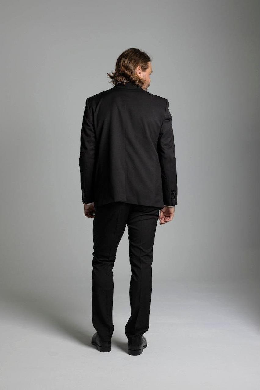 CILENTO BLACK SLIM SUIT JACKET
