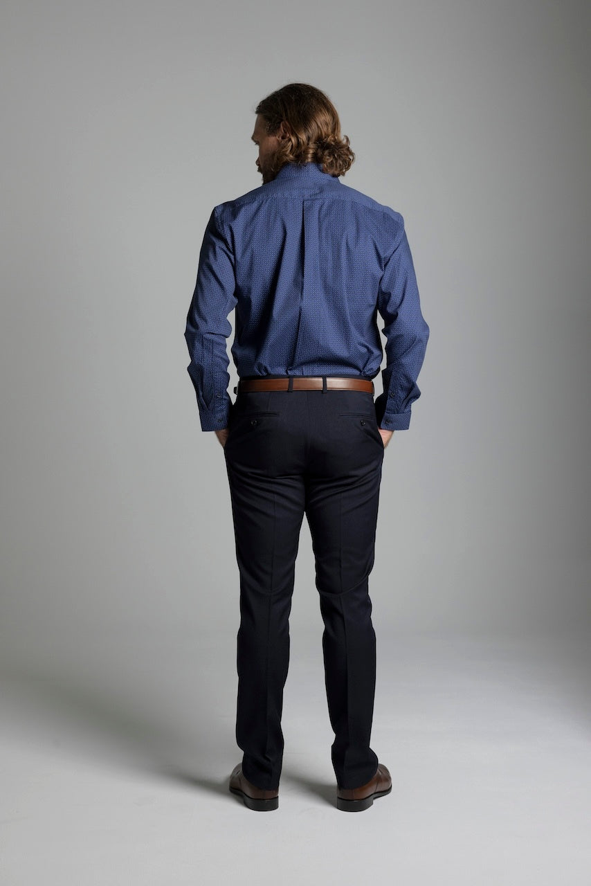 KINLEY - LONG SLEEVE COTTON STRETCH SHIRT