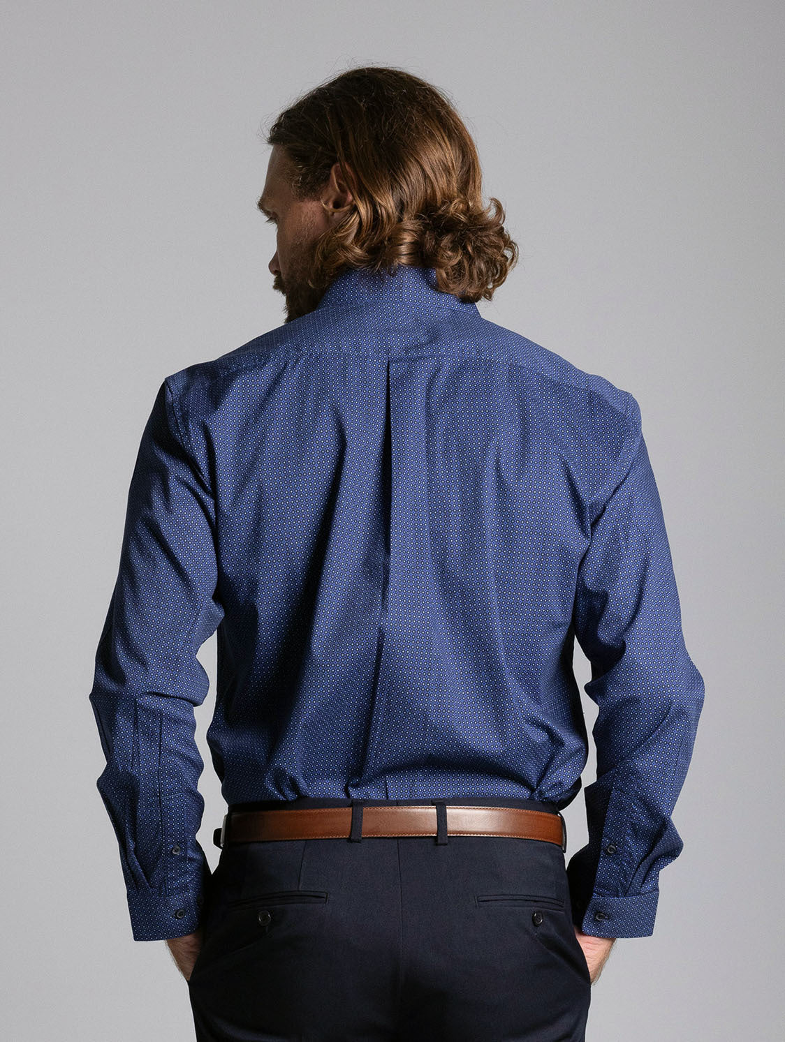KINLEY - LONG SLEEVE COTTON STRETCH SHIRT
