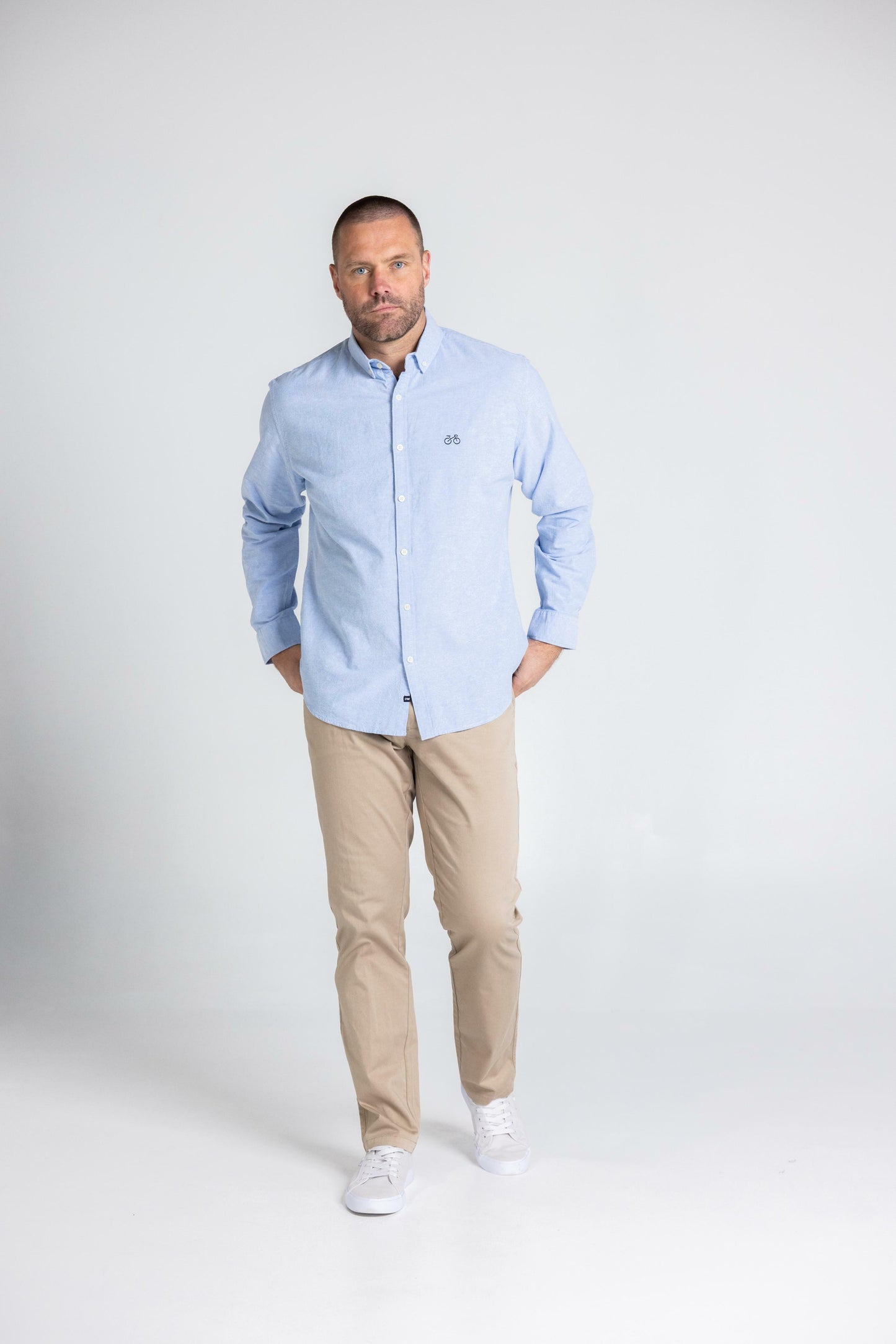 REEDY LIGHT BLUE OXFORD LONG SLEEVE SHIRT