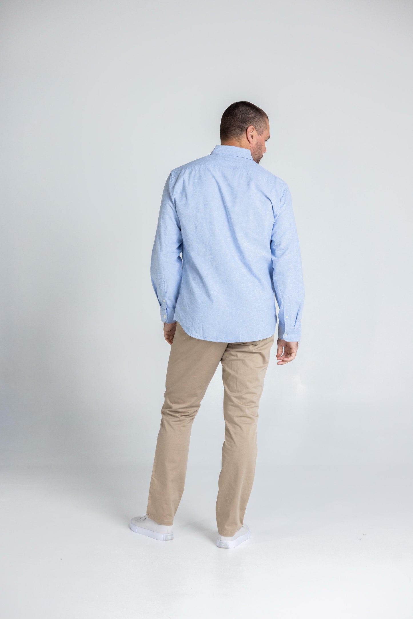 REEDY LIGHT BLUE OXFORD LONG SLEEVE SHIRT