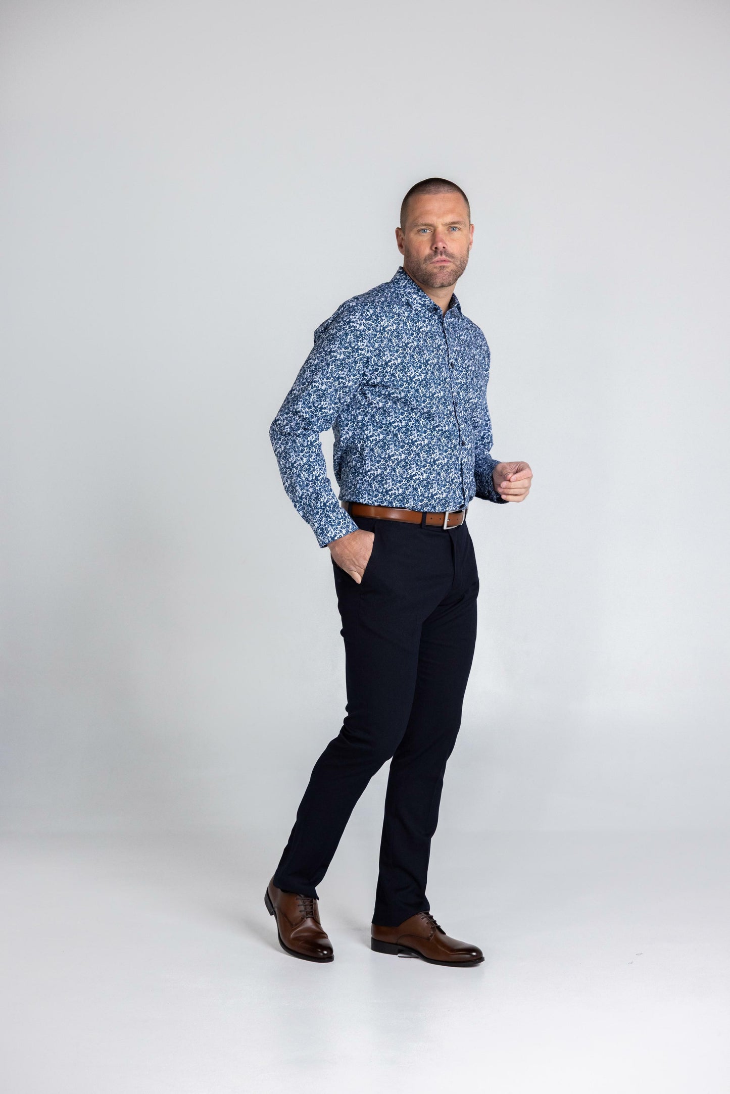 DALE - LONG SLEEVE COTTON STRETCH SHIRT
