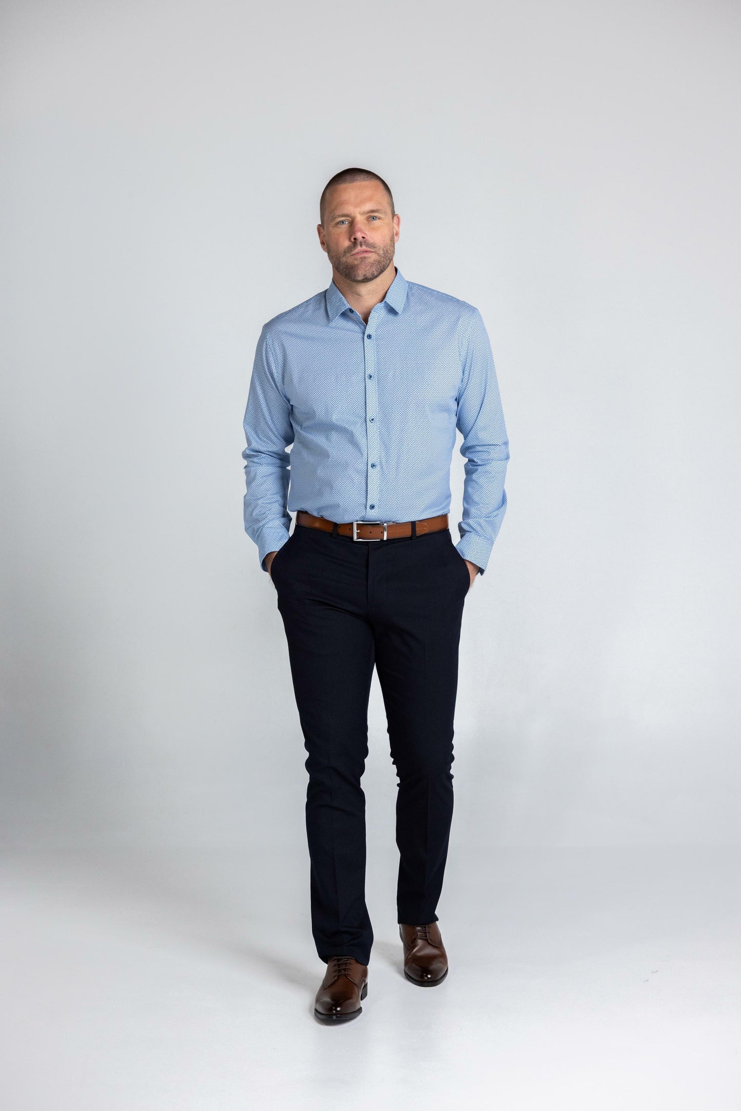 CHARTLEY - LONG SLEEVE COTTON STRETCH SHIRT