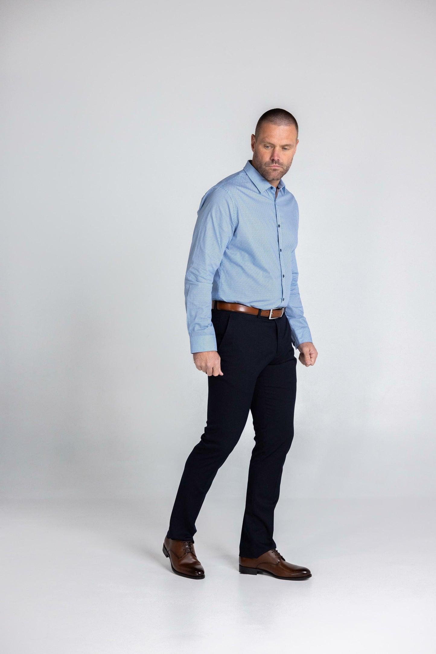 CHARTLEY - LONG SLEEVE COTTON STRETCH SHIRT