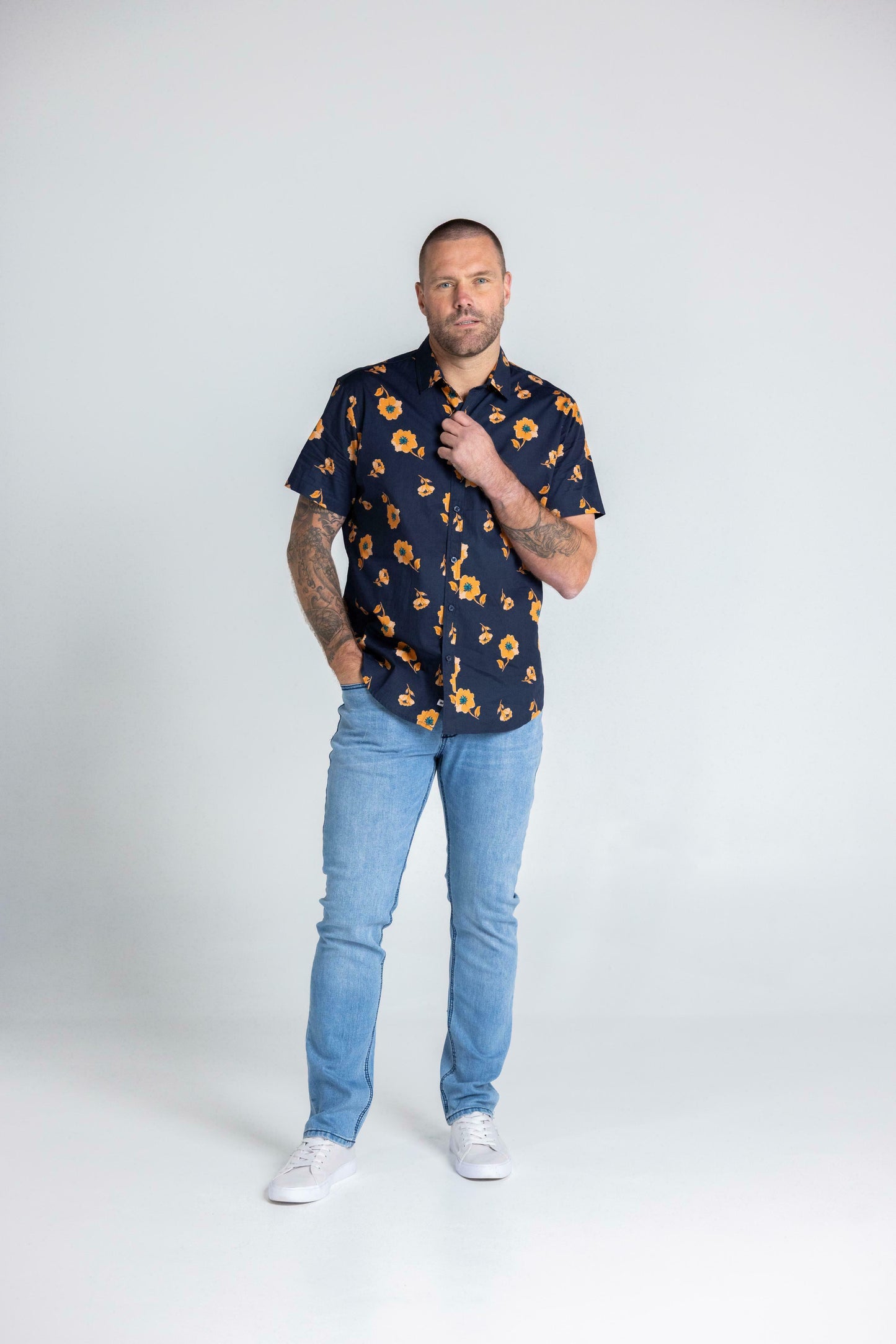 REEVE - SHORT SLEEVE COTTON STRETCH SHIRT