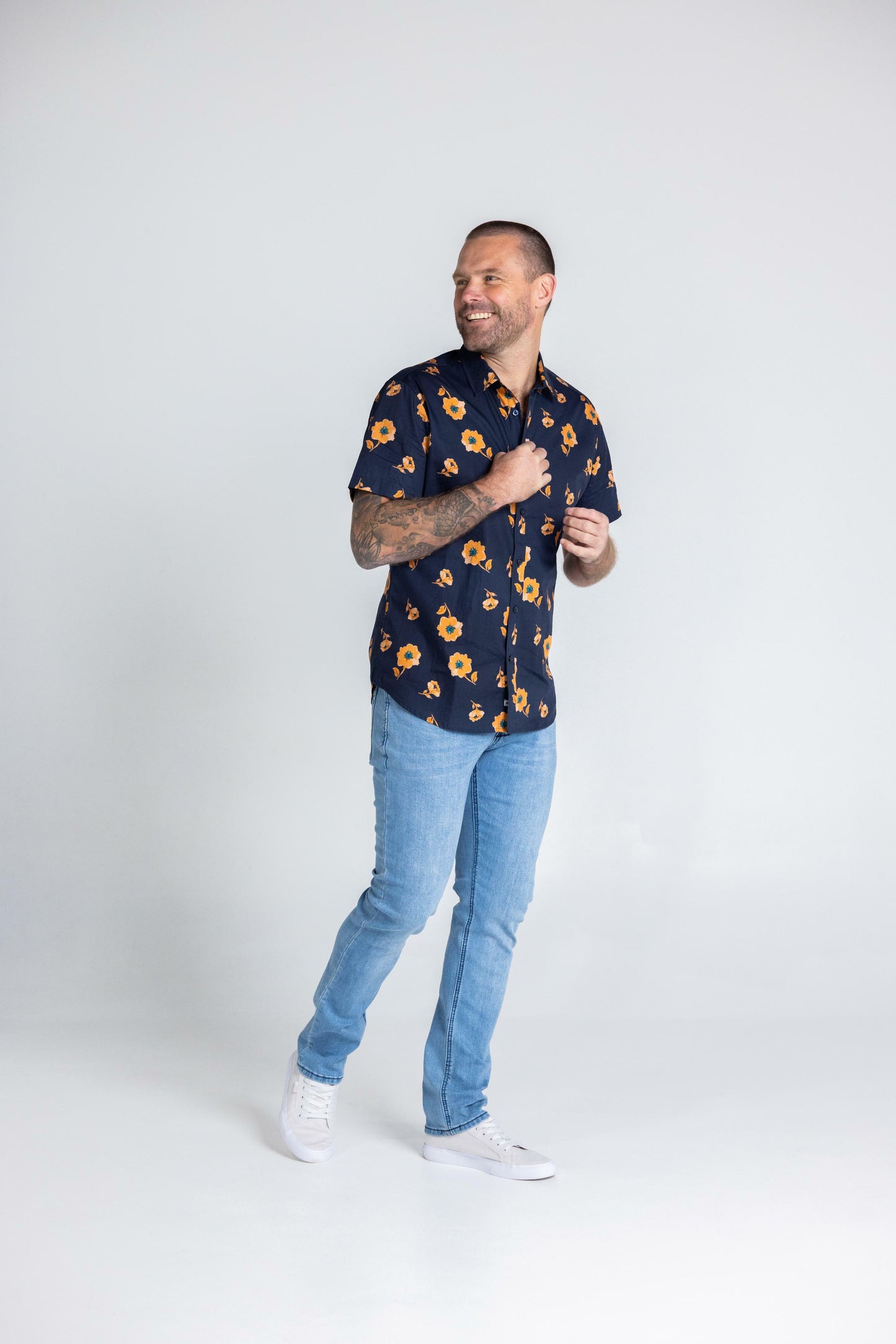 REEVE - SHORT SLEEVE COTTON STRETCH SHIRT