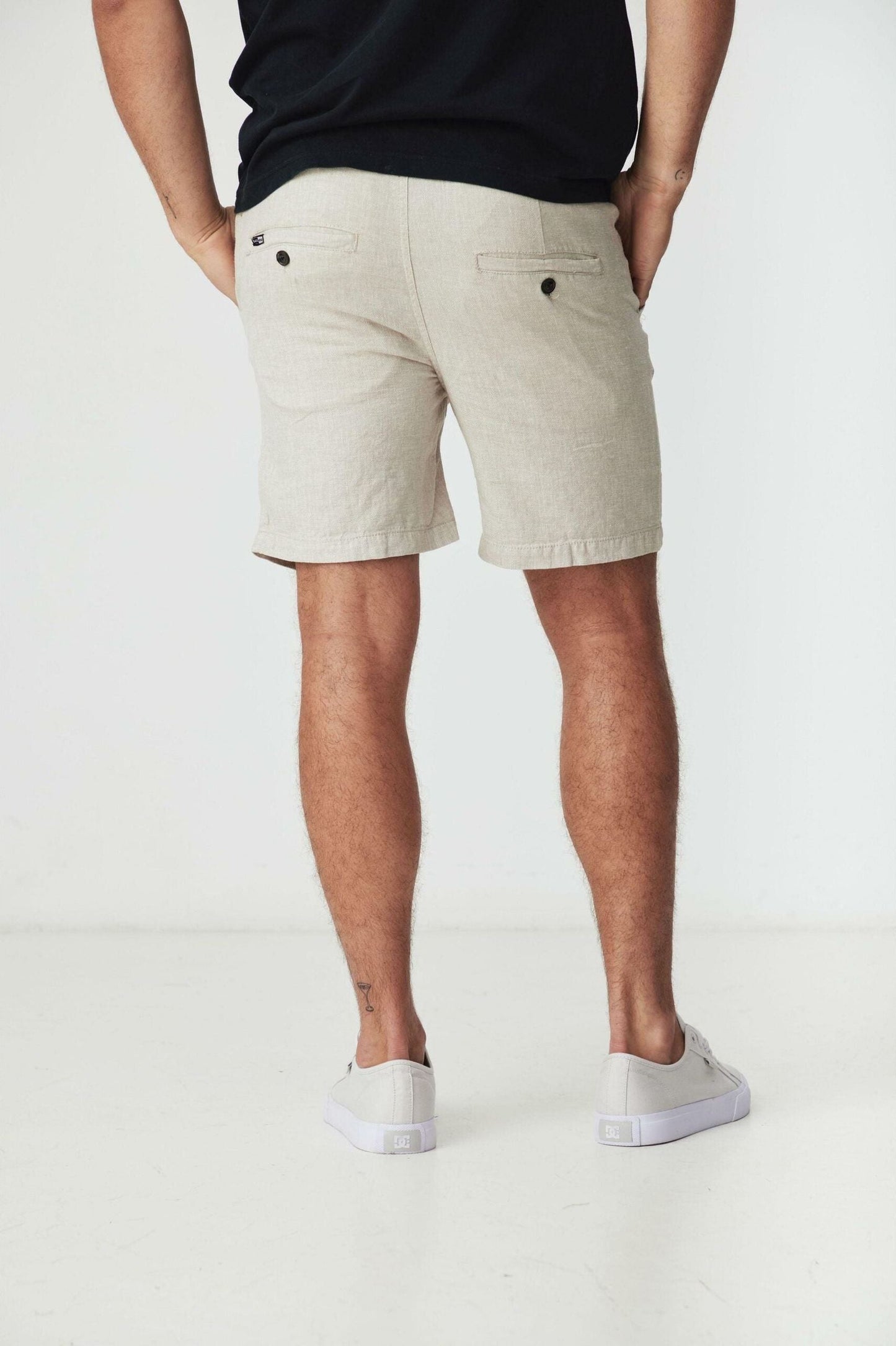 ZIGGY SAND LINEN SHORTS