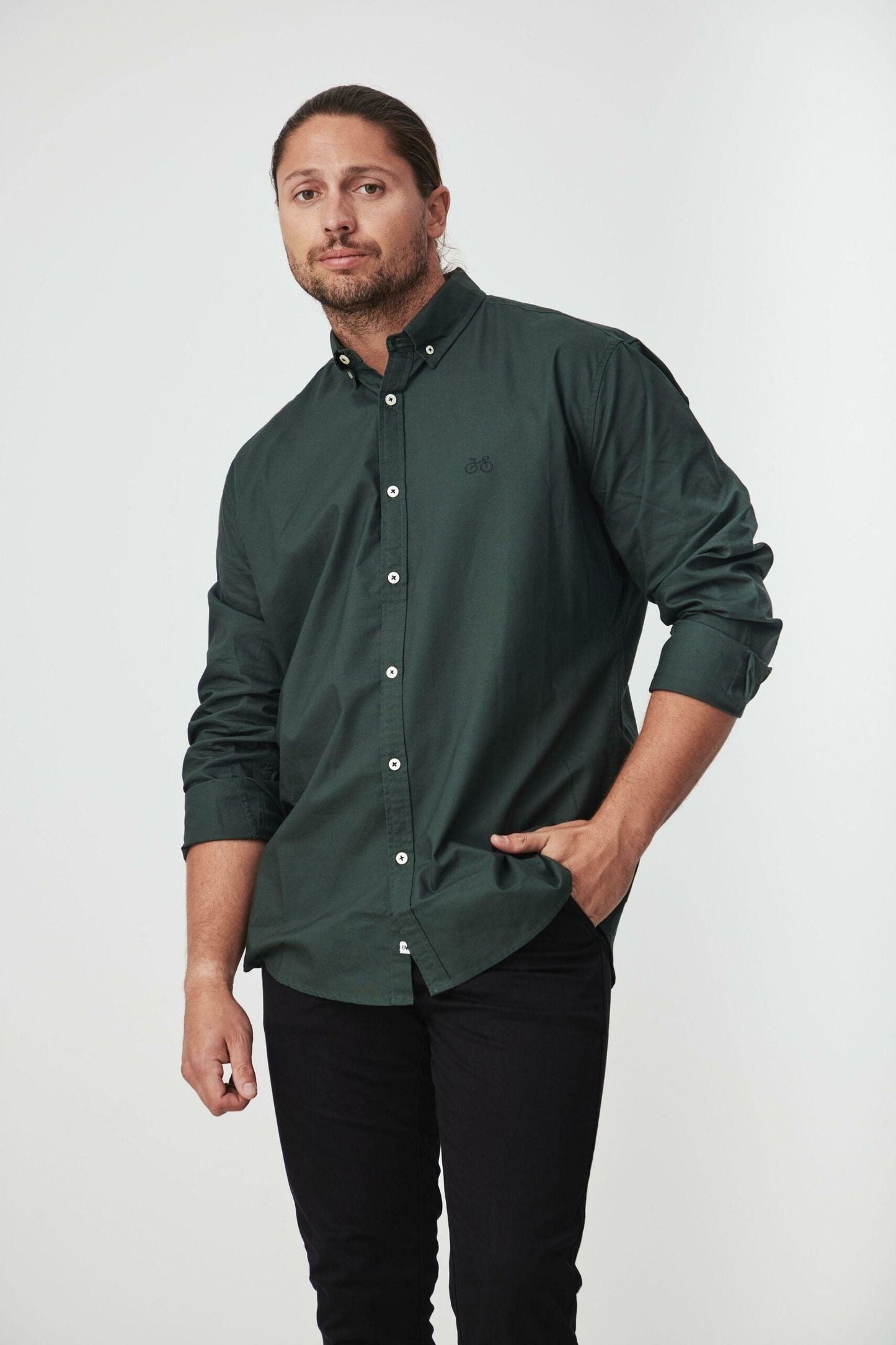 REEDY GREEN OXFORD LONG SLEEVE SHIRT