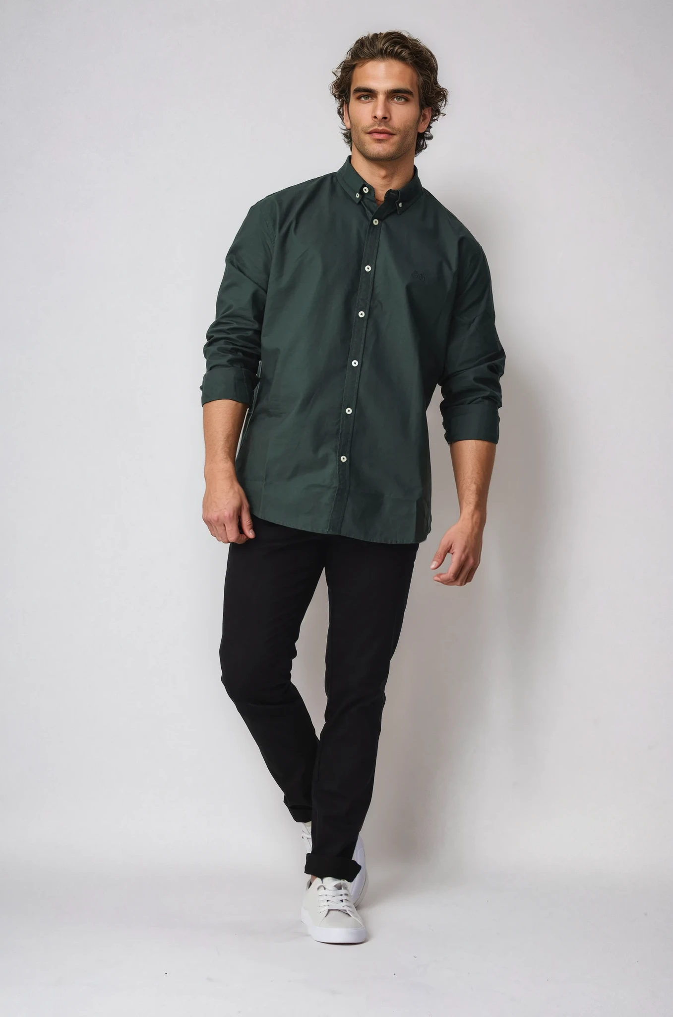 REEDY GREEN OXFORD LONG SLEEVE SHIRT