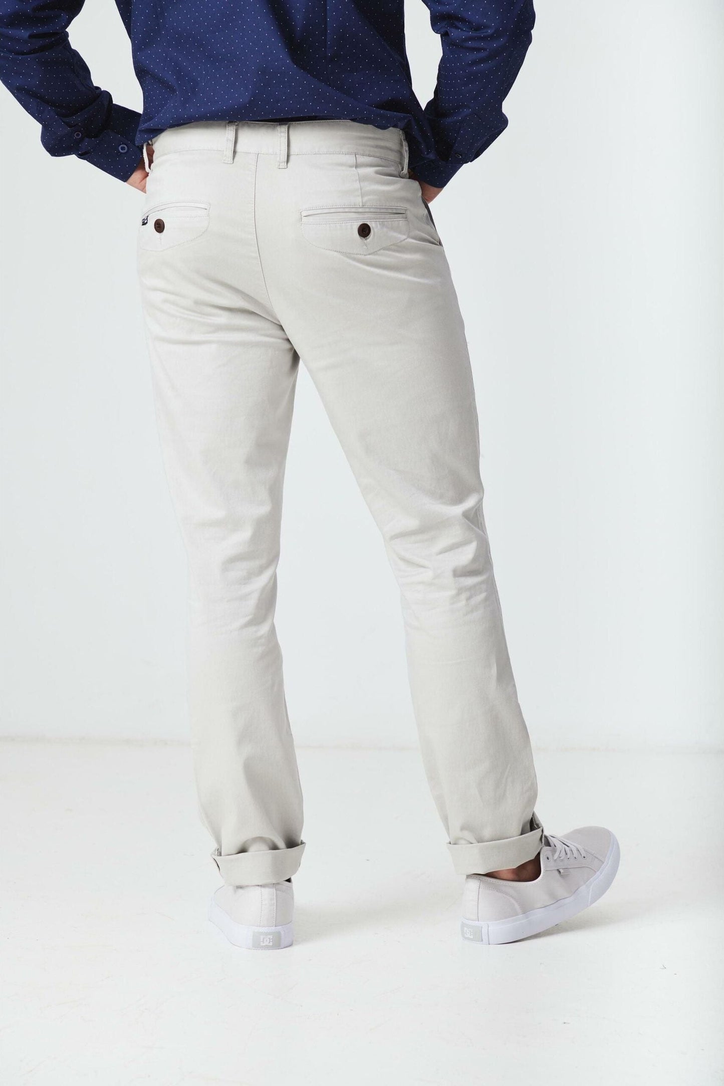 CLAY LIGHT GREY SLIM CHINO PANT