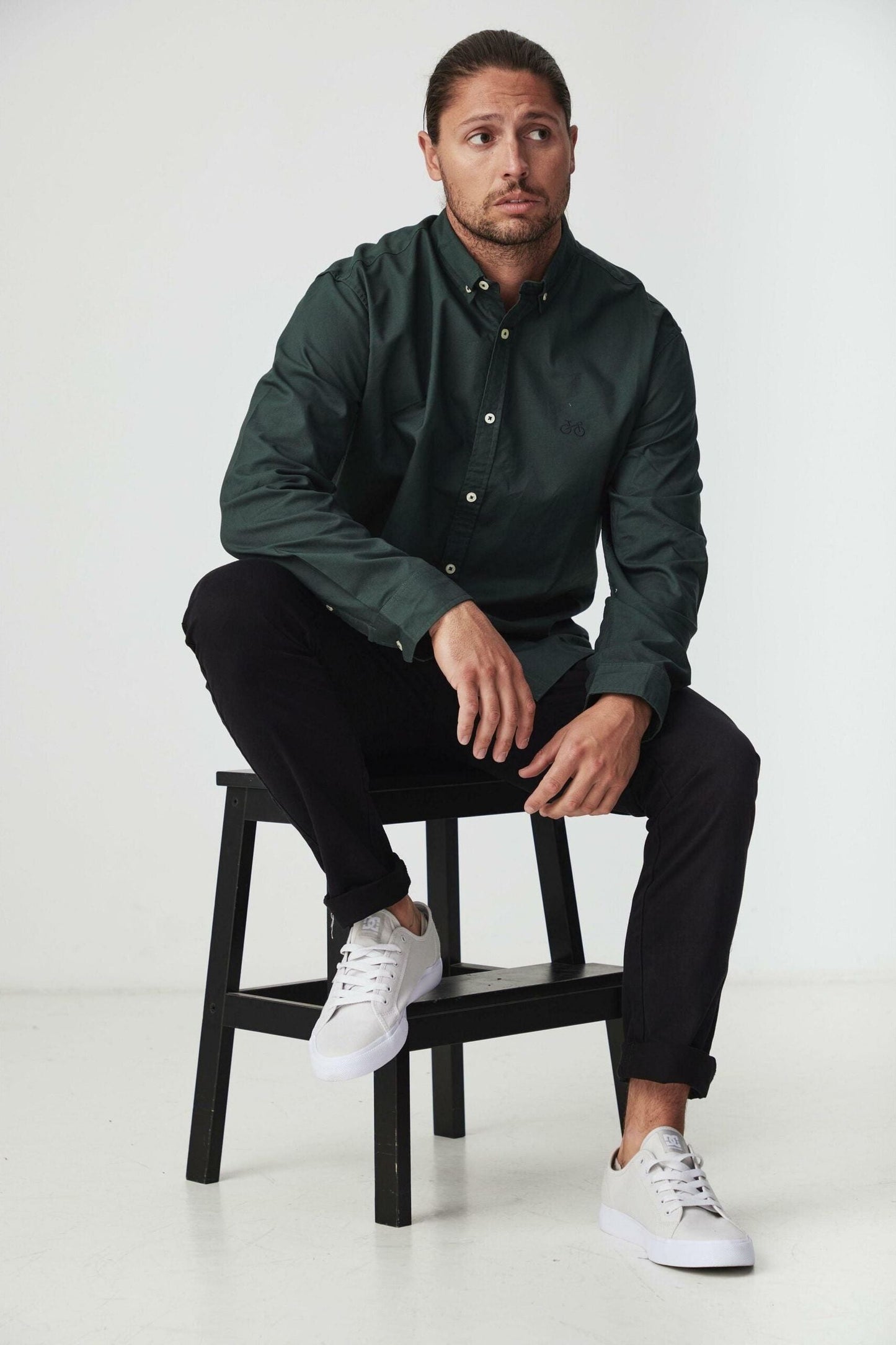 REEDY GREEN OXFORD LONG SLEEVE SHIRT