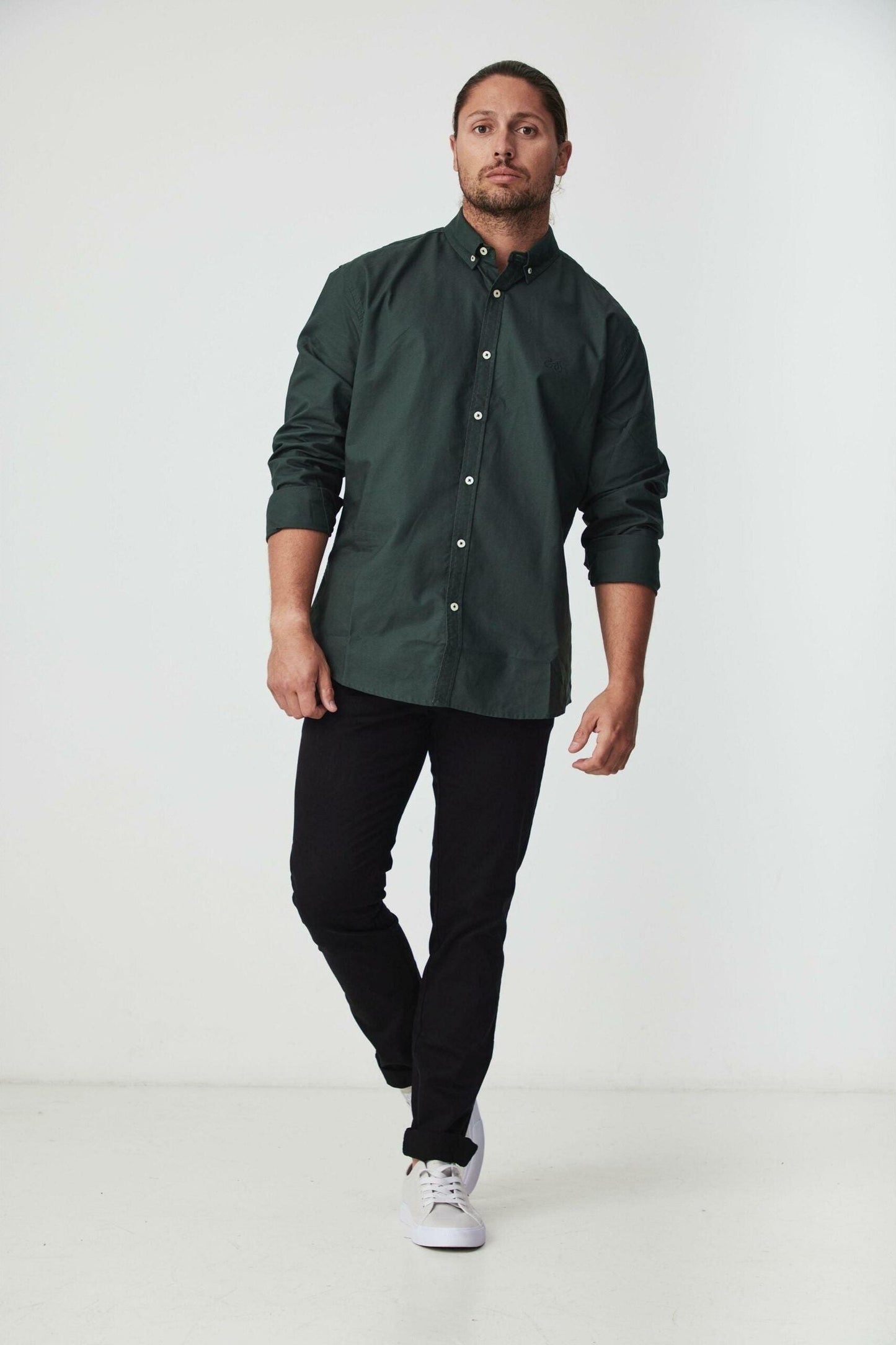 REEDY GREEN OXFORD LONG SLEEVE SHIRT