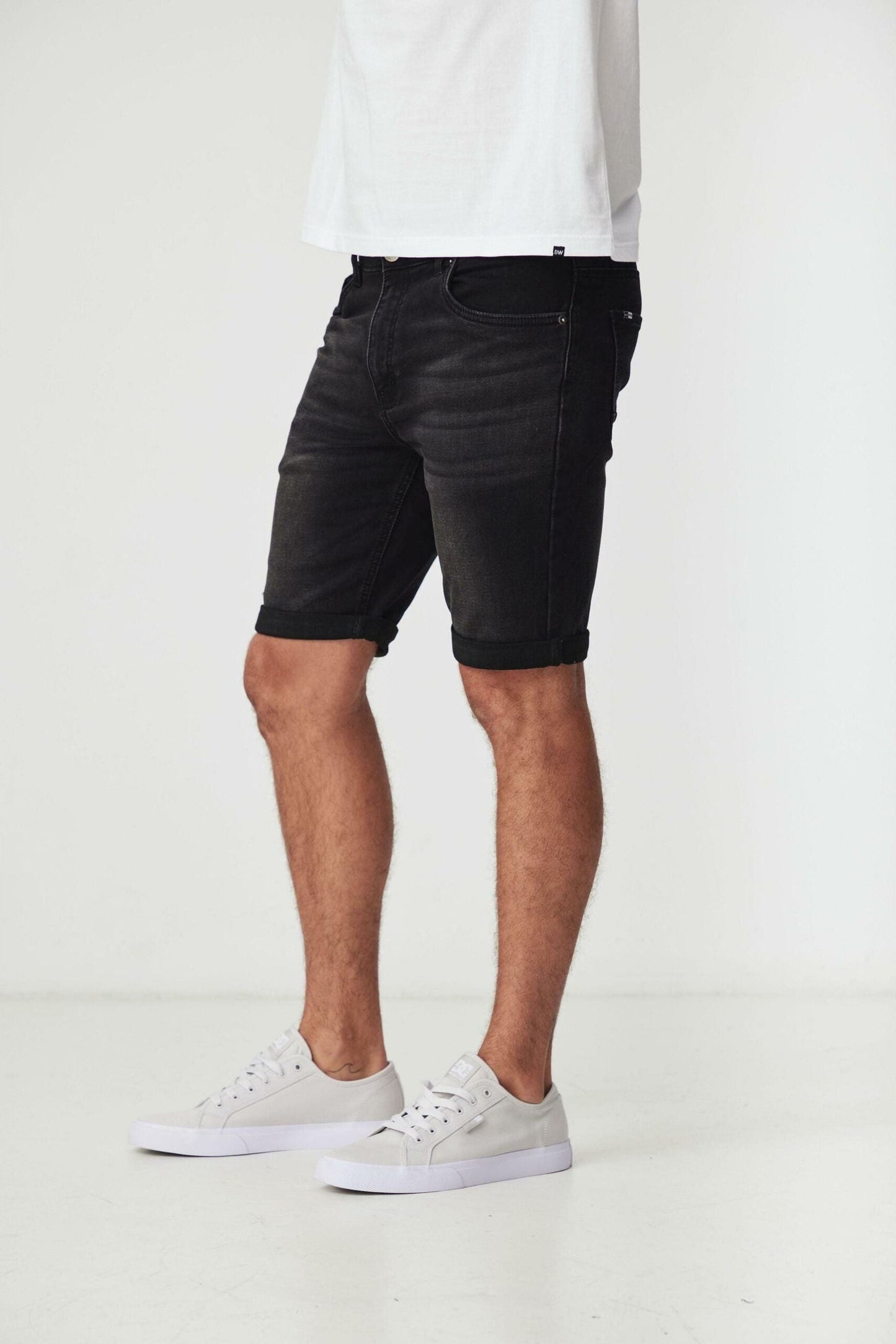 PERTH BLACK DENIM SHORT