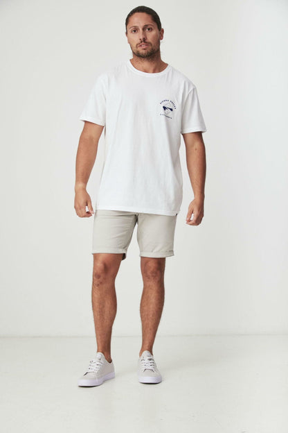 BAKER LIGHT GREY SLIM CHINO SHORTS