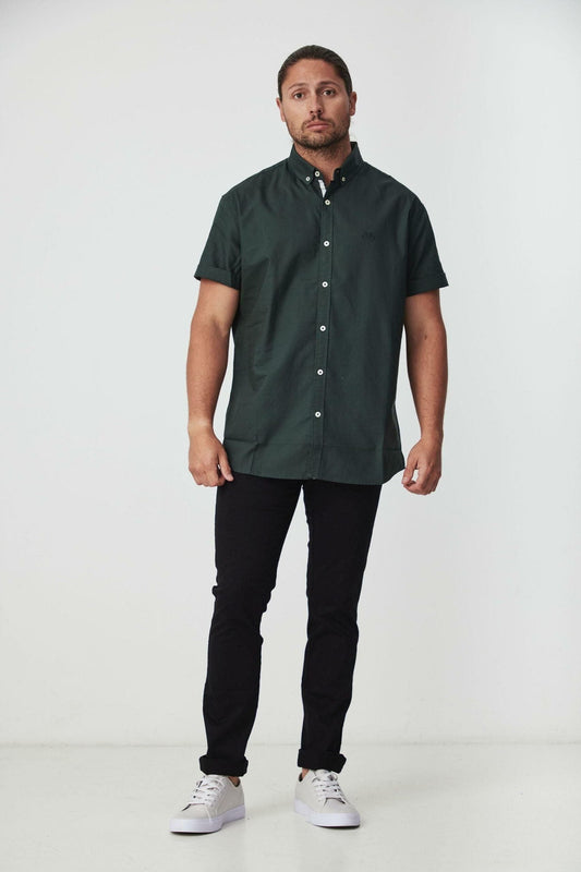 NOOSA GREEN OXFORD SHORT SLEEVE SHIRT
