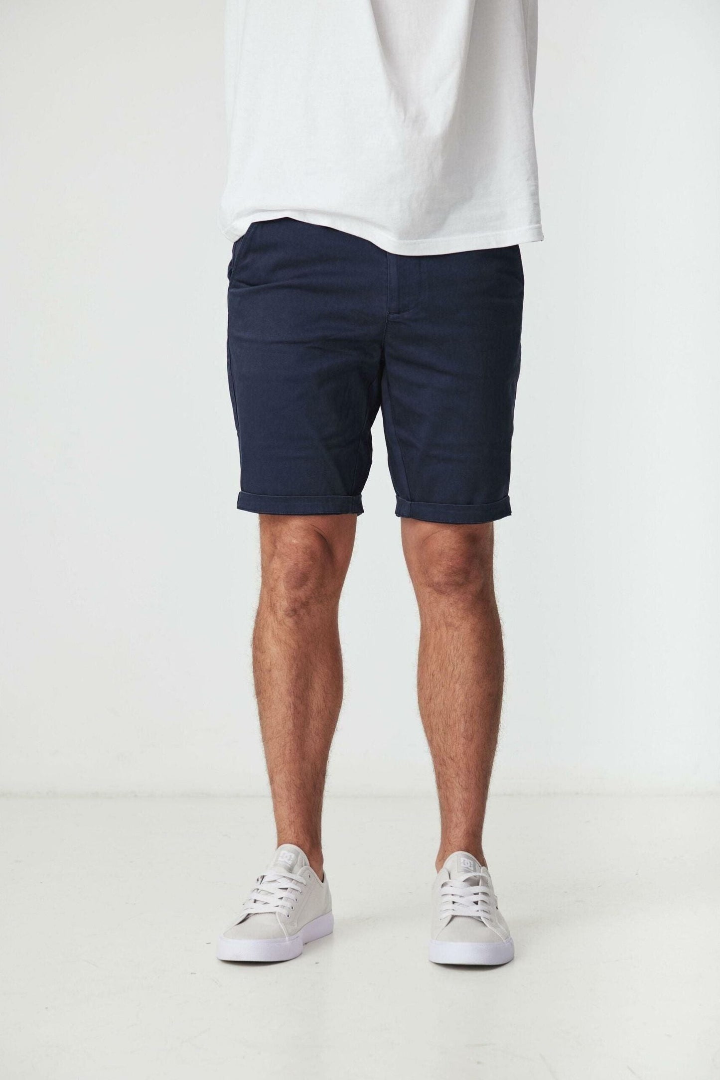 BAKER NAVY SLIM CHINO SHORTS