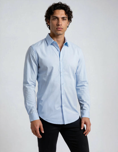 BARKER - LONG SLEEVE COTTON SHIRT