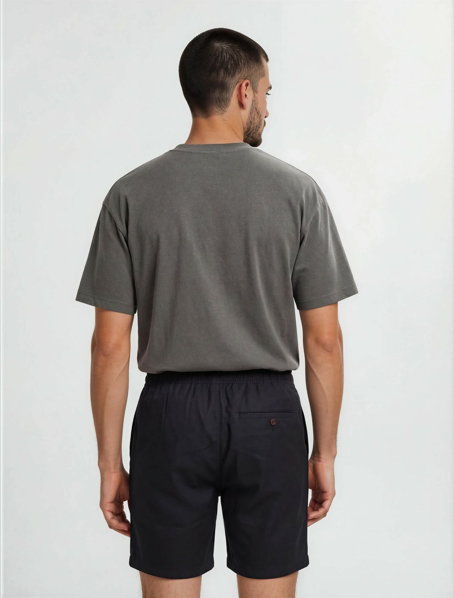 ZIGGY BLACK LINEN SHORTS