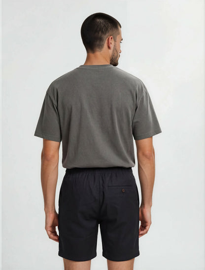 ZIGGY BLACK LINEN SHORTS