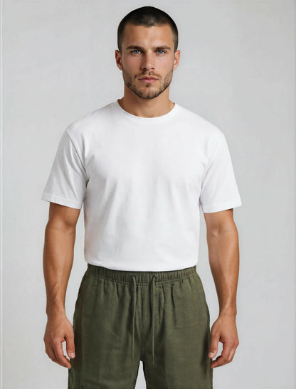 ZIGGY KHAKI LINEN SHORTS