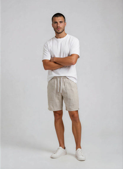 ZIGGY SAND LINEN SHORTS
