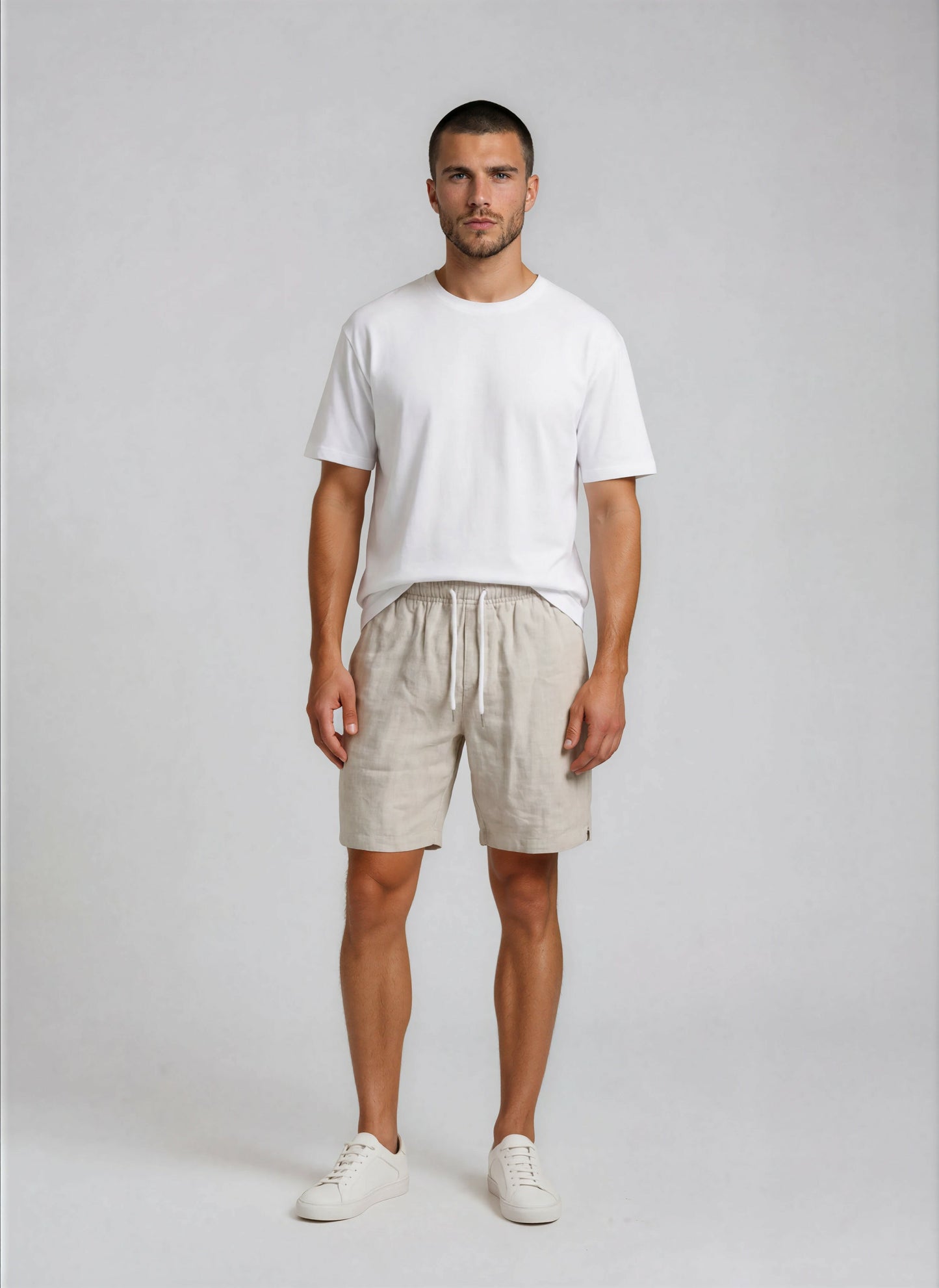 ZIGGY SAND LINEN SHORTS