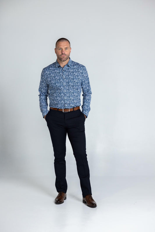 DALE - LONG SLEEVE COTTON STRETCH SHIRT