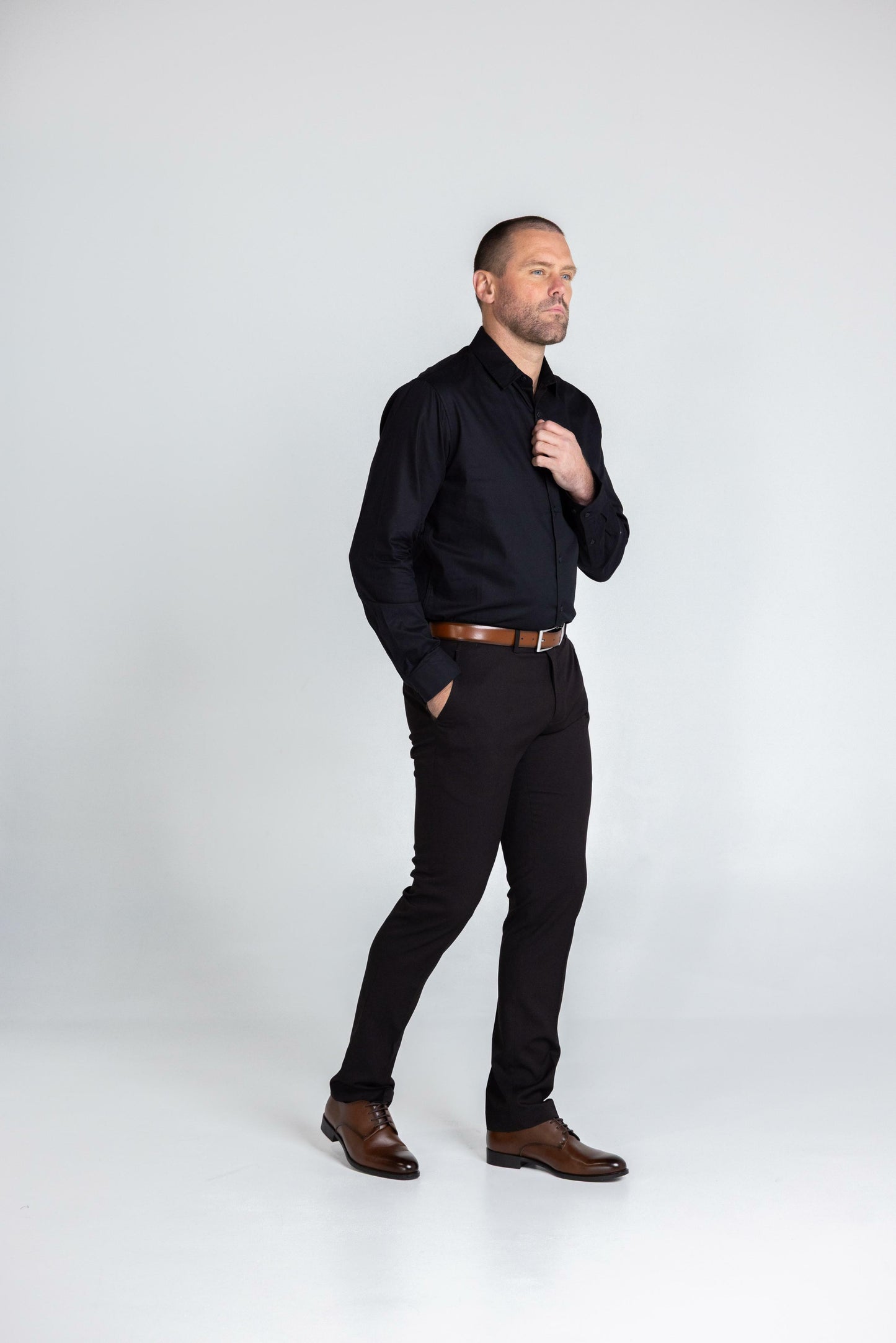 BARKER - LONG SLEEVE COTTON SHIRT