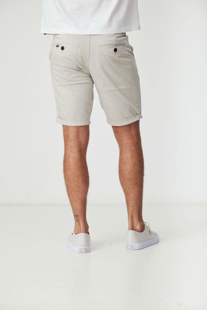 BAKER LIGHT GREY SLIM CHINO SHORTS