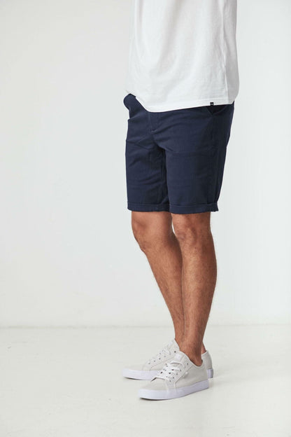 BAKER NAVY SLIM CHINO SHORTS