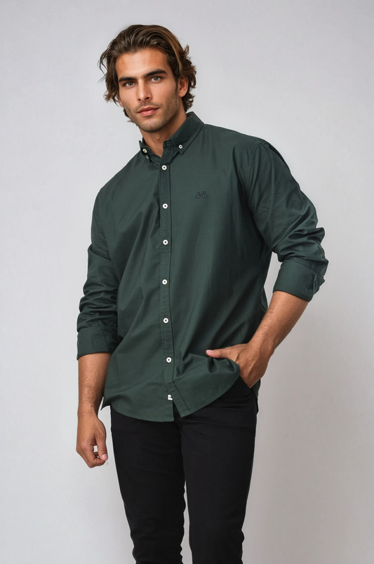REEDY GREEN OXFORD LONG SLEEVE SHIRT