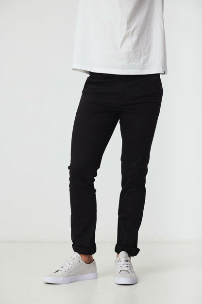 CLAY BLACK SLIM CHINO PANT