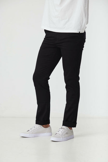 CLAY BLACK SLIM CHINO PANT