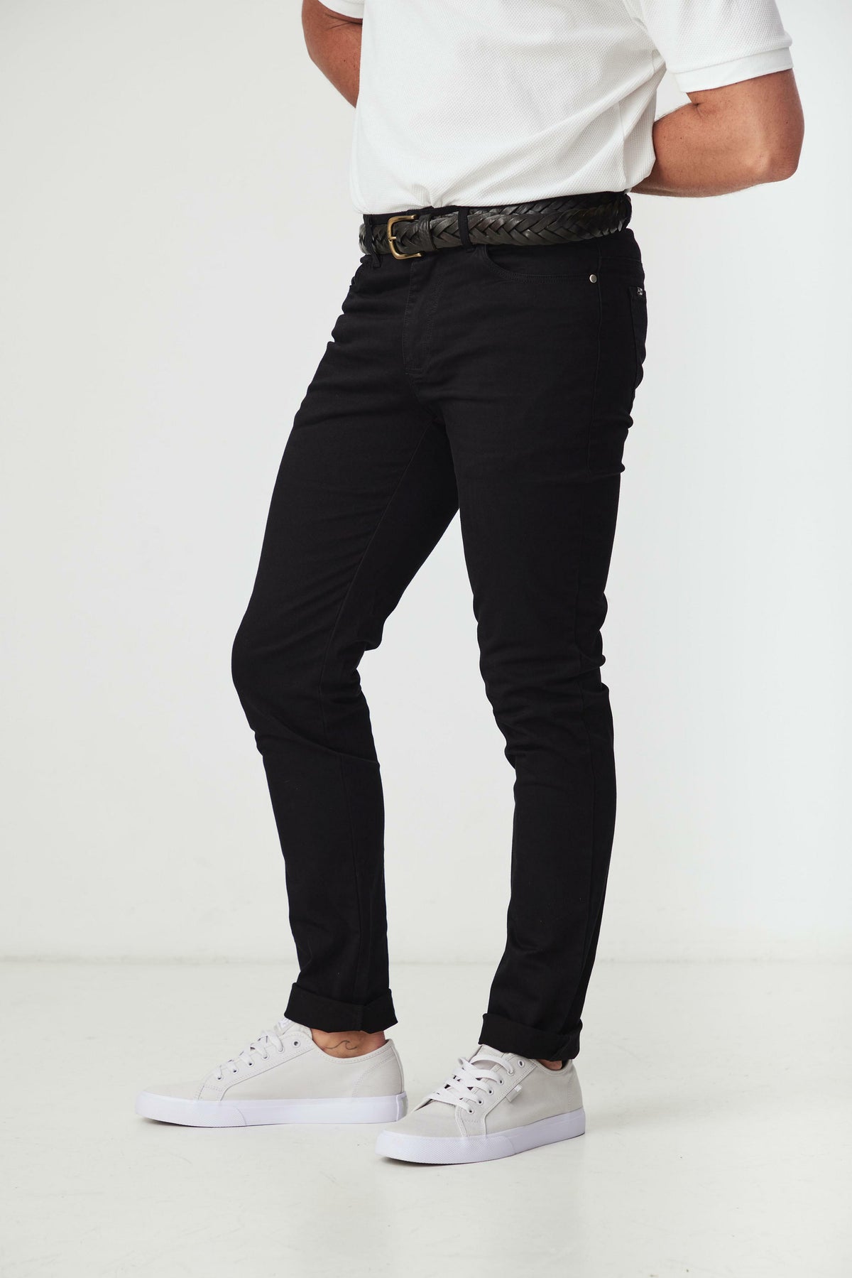 GARIE BLACK SLIM 5 POCKET PANT