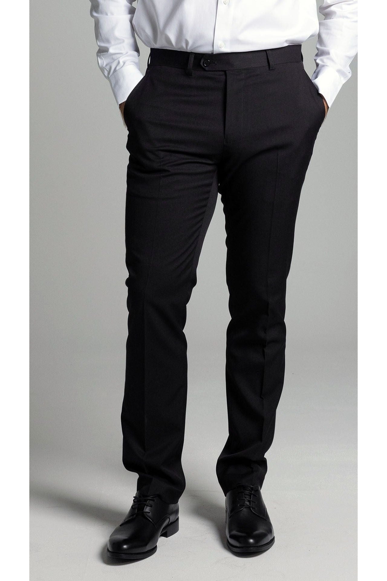 CILENTO BLACK  SMART SLIM SUIT PANT