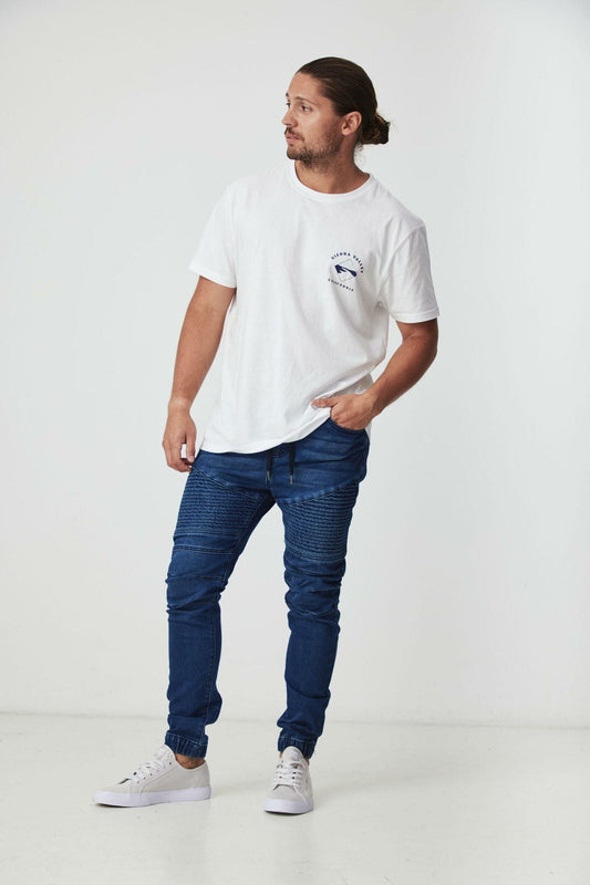 NEWPORT MEDIUM BLUE DENIM JOGGER