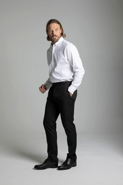 CILENTO BLACK  SMART SLIM SUIT PANT