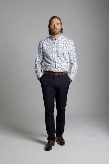 ASTON - LONG SLEEVE COTTON STRETCH SHIRT