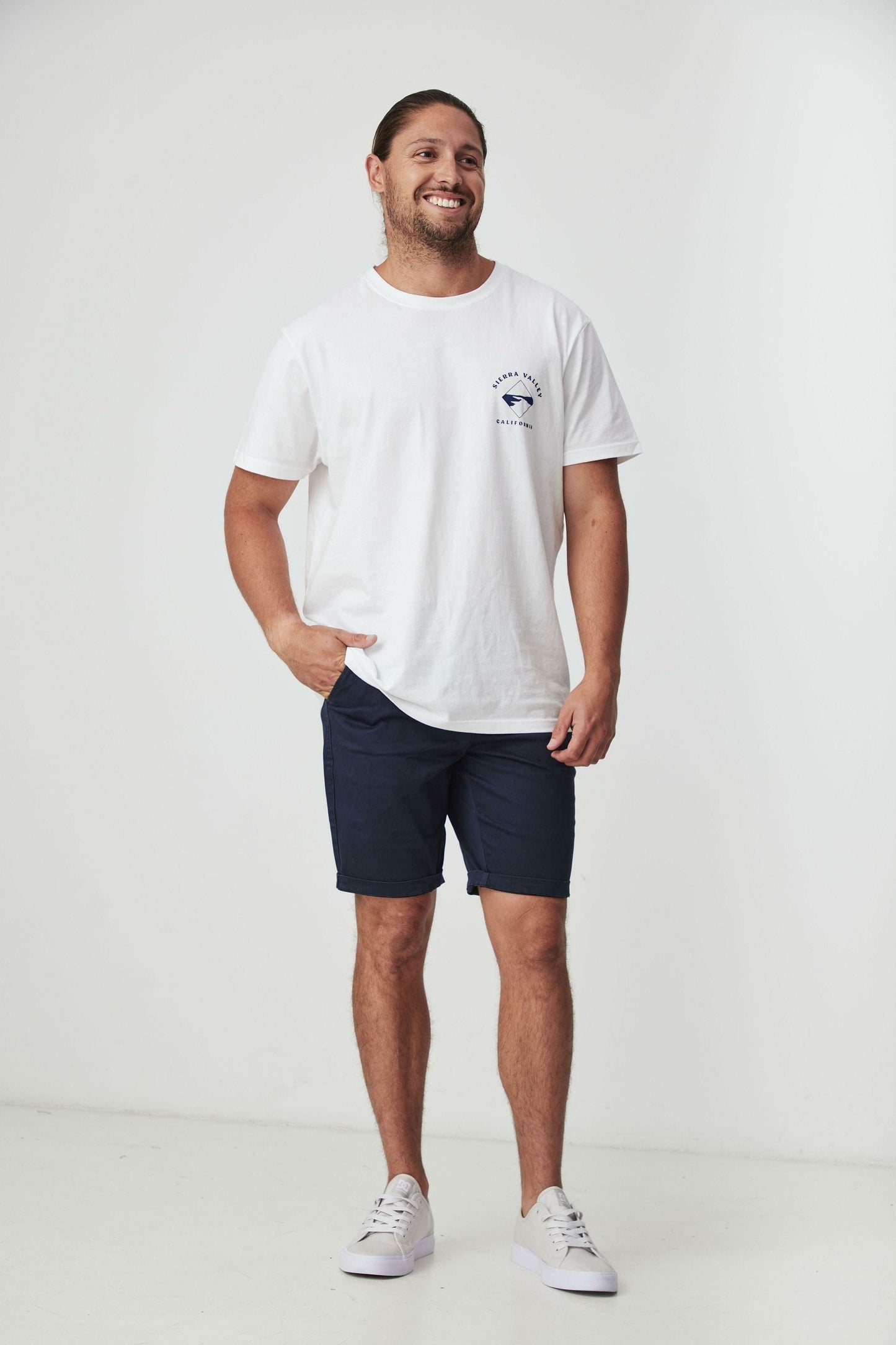 BAKER NAVY SLIM CHINO SHORTS