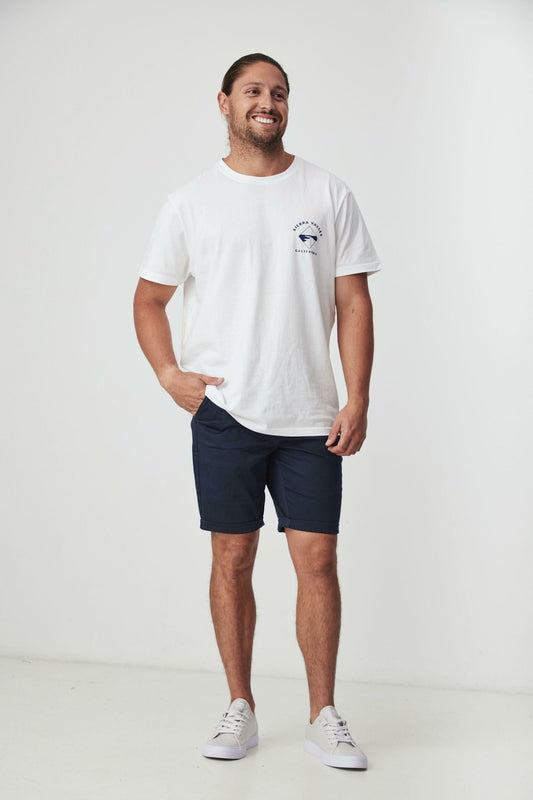 BAKER NAVY SLIM CHINO SHORTS