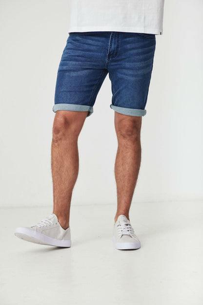 PERTH MEDIUM BLUE DENIM SHORT