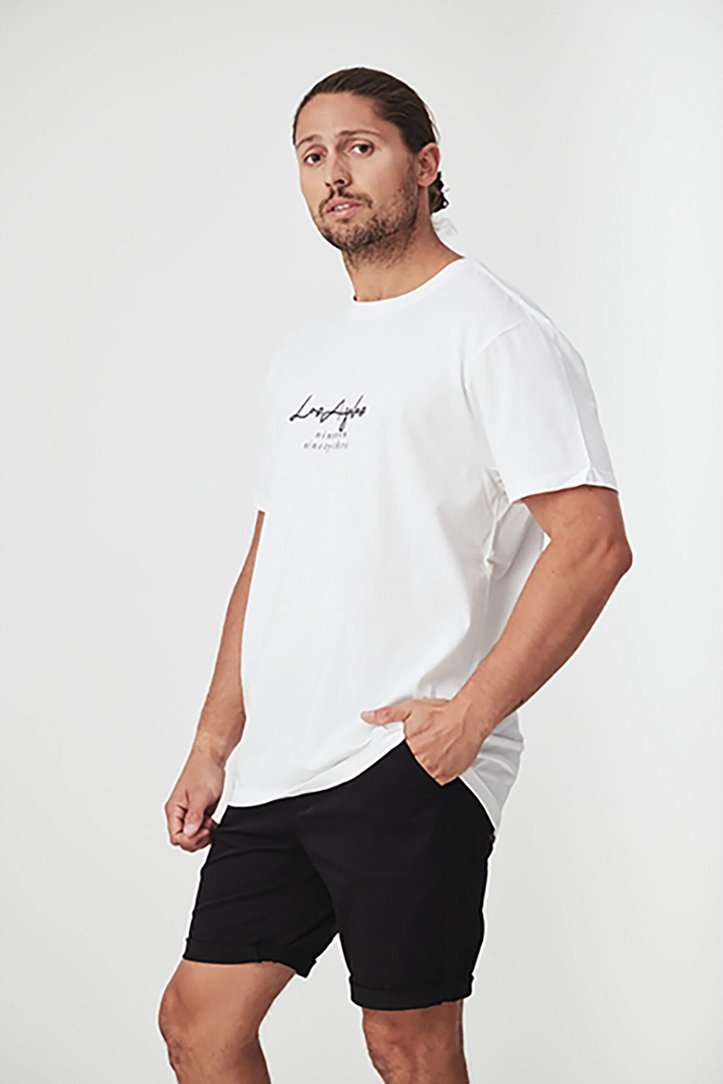 BAKER BLACK SLIM CHINO SHORTS