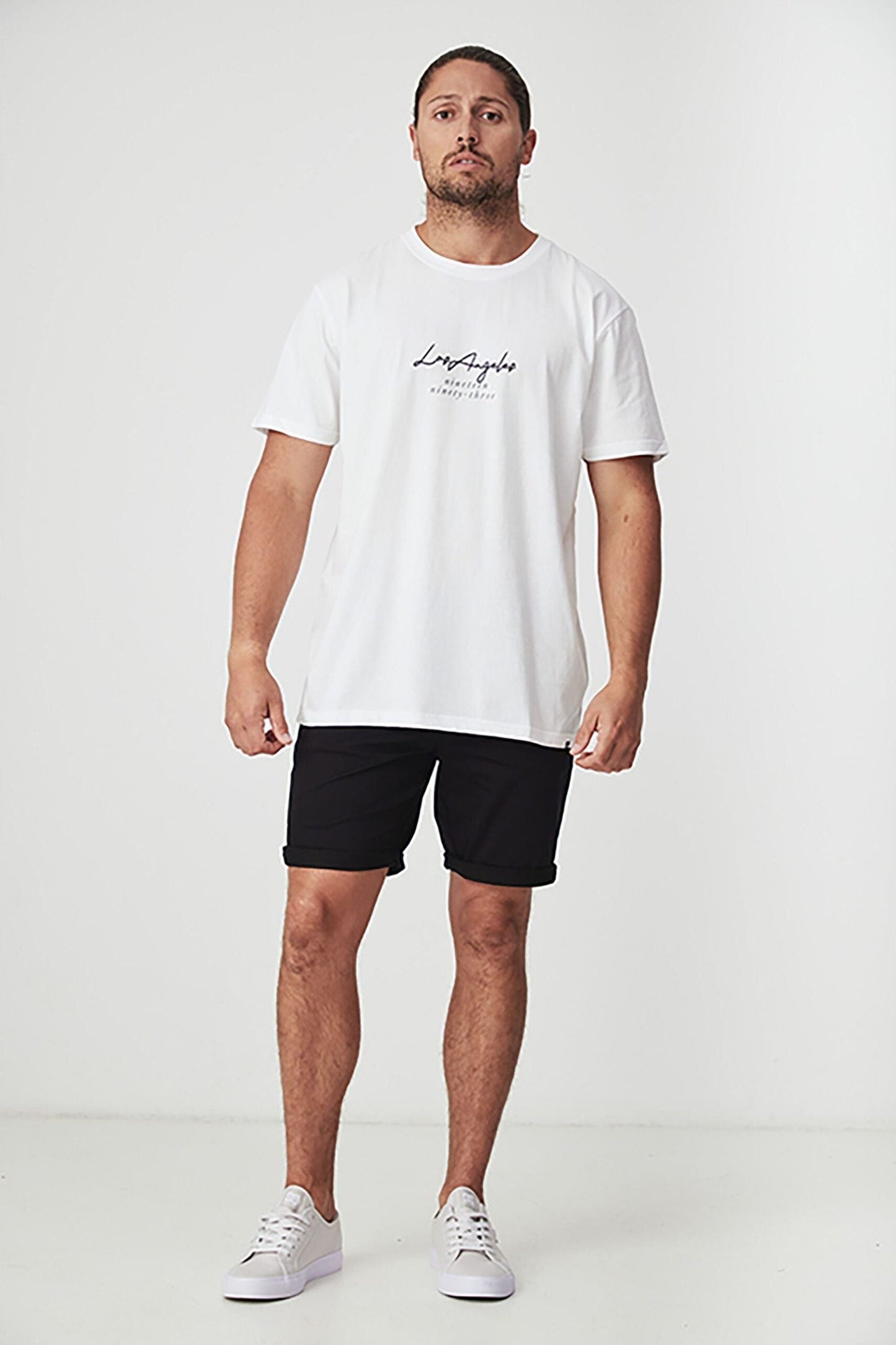 BAKER BLACK SLIM CHINO SHORTS